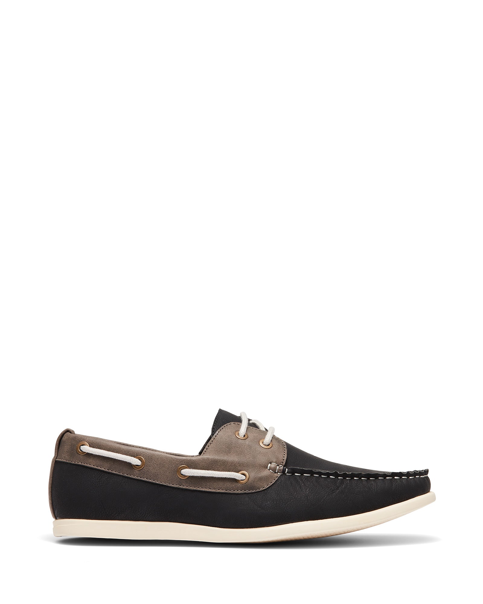 Uncut Shoes Abel Black/Grey | Men's Boat Shoe | Deck Shoe | Loafer
