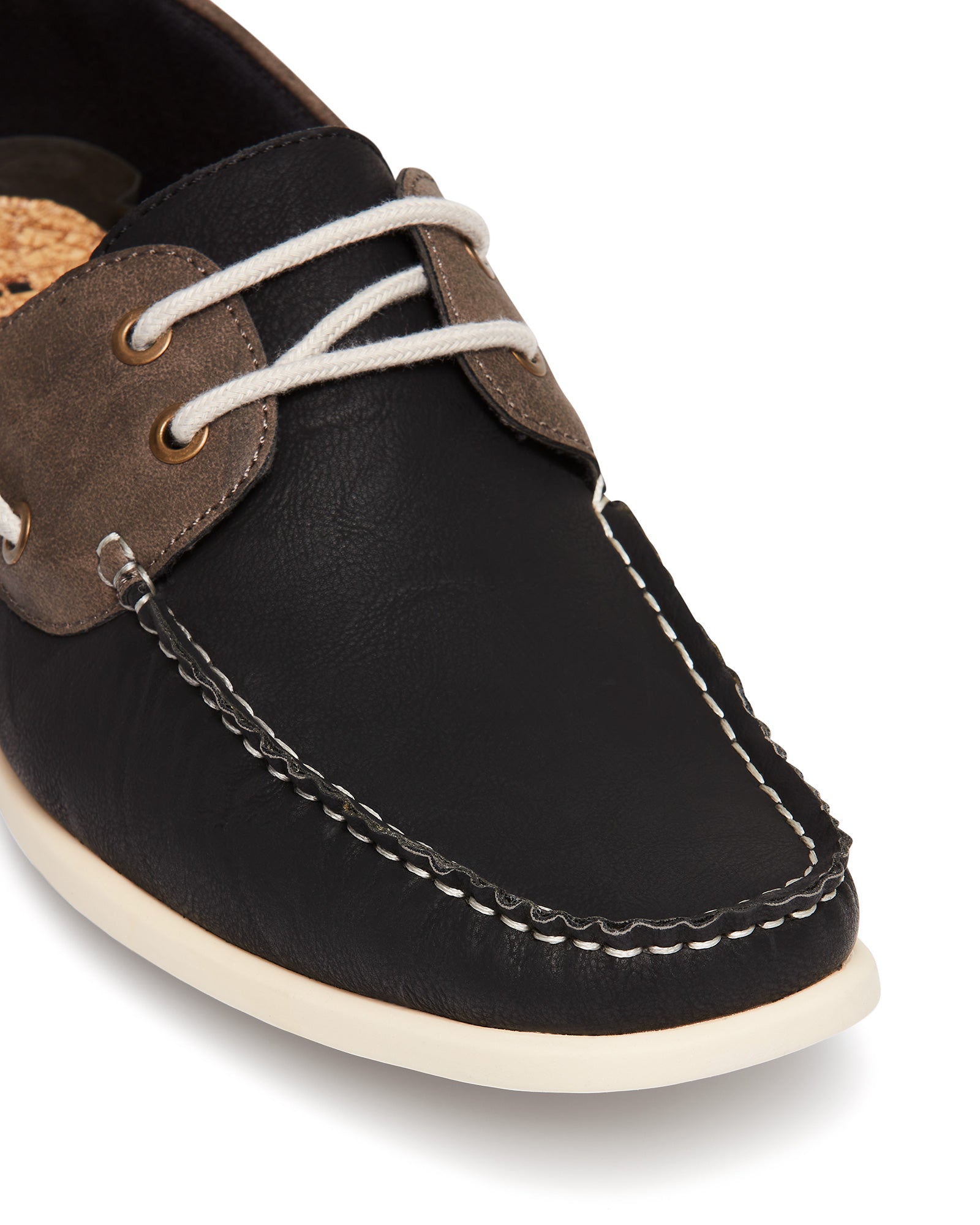 Uncut Shoes Abel Black/Grey | Men's Boat Shoe | Deck Shoe | Loafer