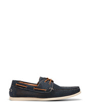 Load image into Gallery viewer, Uncut Shoes Maya Navy | Men&#39;s Boat Shoe | Deck Shoe | Lace Up | Perforated
