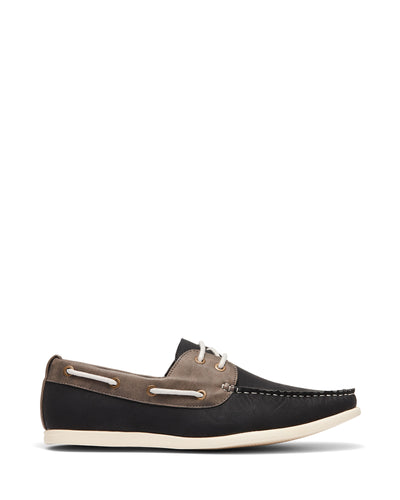 Uncut Shoes Abel Black/Grey | Men's Boat Shoe | Deck Shoe | Loafer 