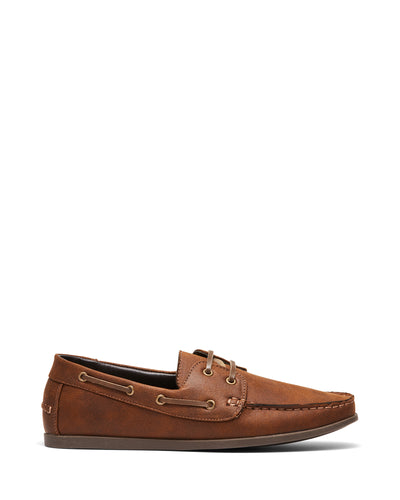 Uncut Shoes Benito Tan | Men's Boat Shoe | Deck Shoe | Loafer 