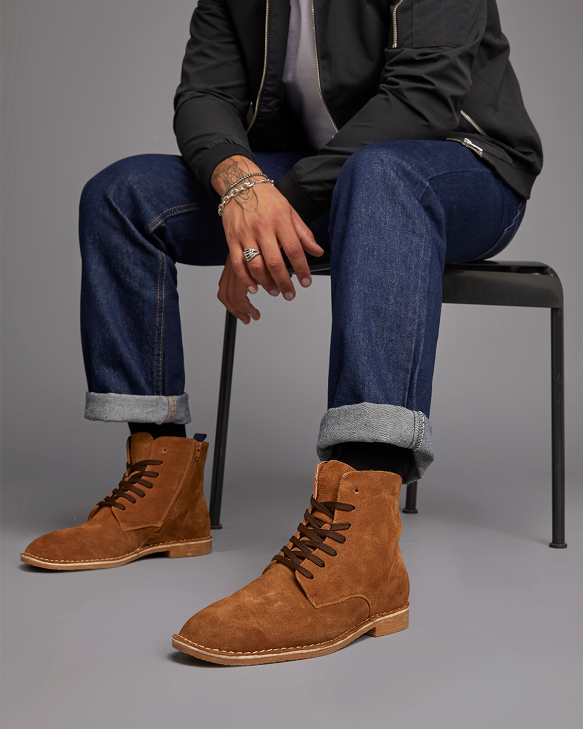 Uncut Shoes Keystone Tan | Men's Leather Boot | Desert Boot | Lace Up