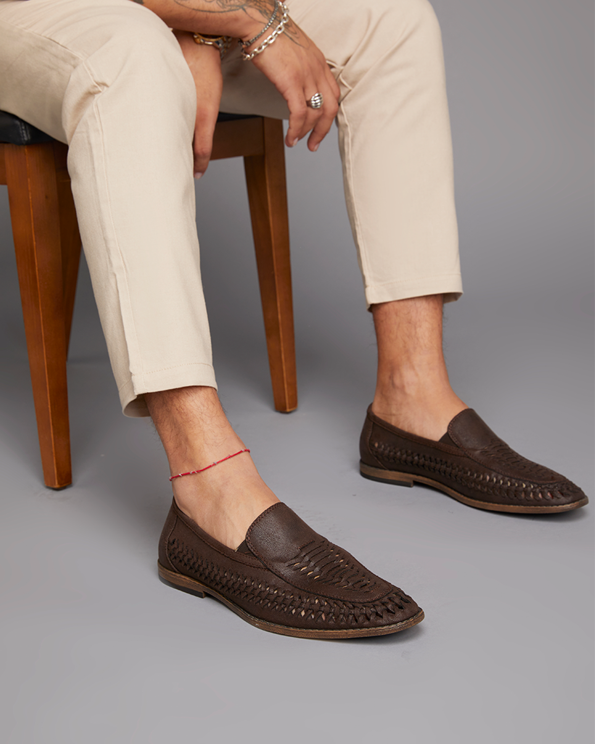 Uncut Shoes Lake Chocolate | Men's Huarache | Loafer | Slip On | Woven