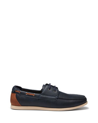 Uncut Shoes Langford Navy | Men's Boat Shoe | Loafer | Deck Shoe 