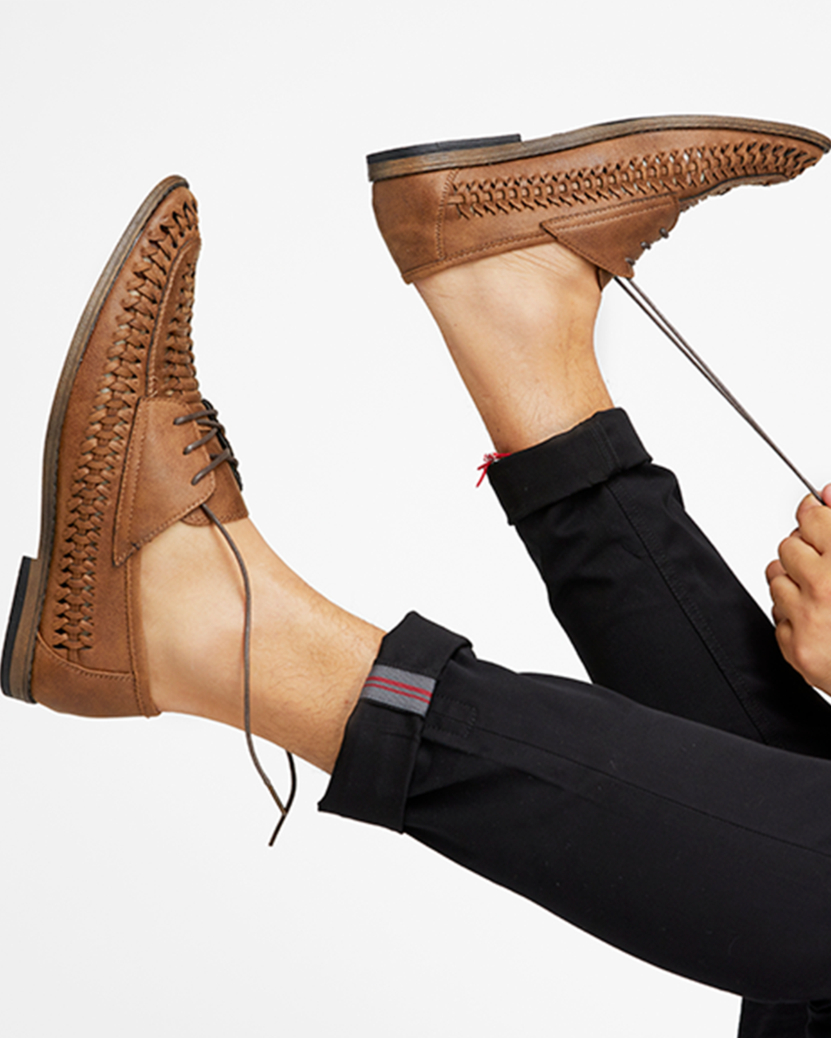 Tan woven shoes discount