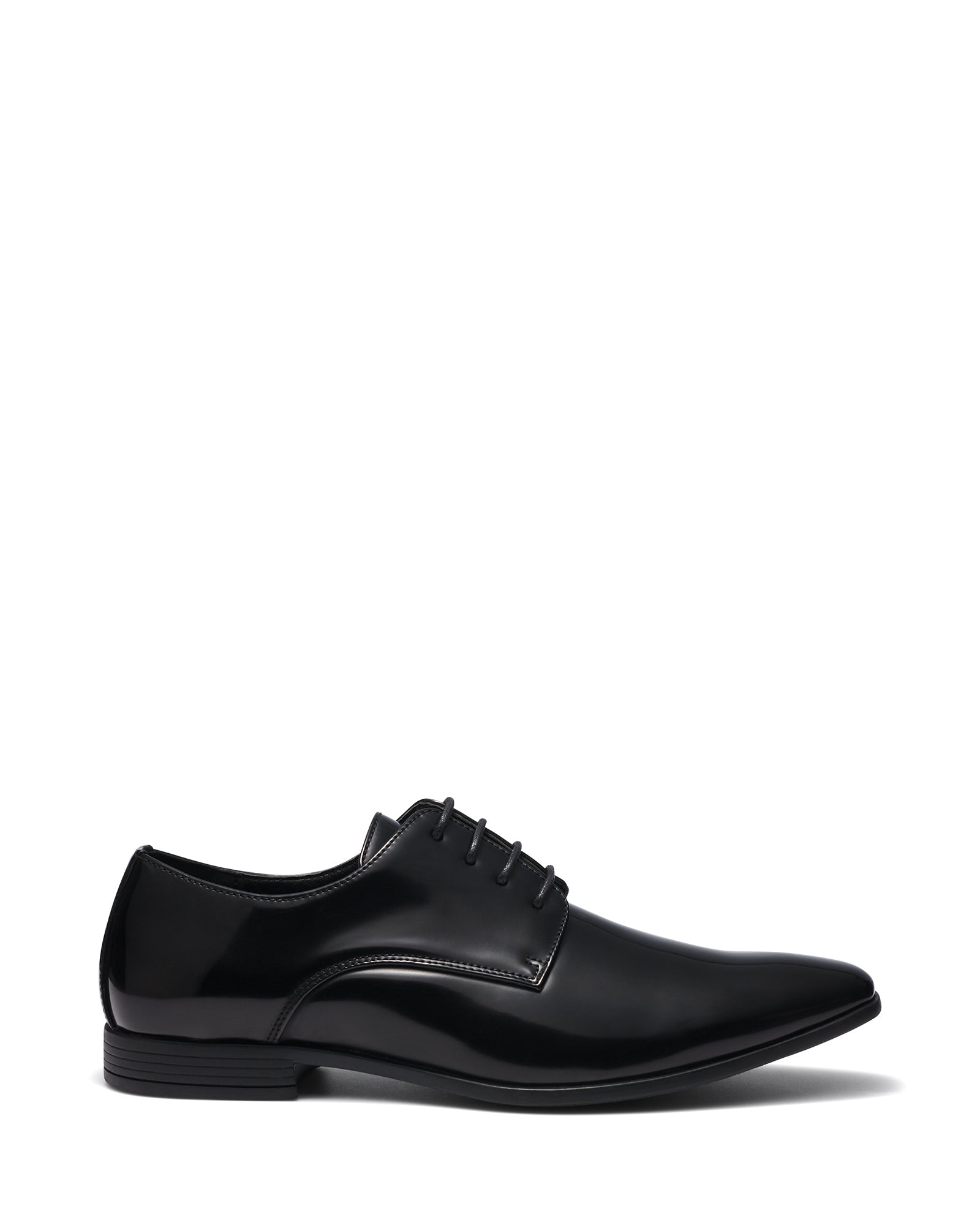 Uncut Shoes Phillips Black | Men's Dress Shoe | Derby | Patent | Work